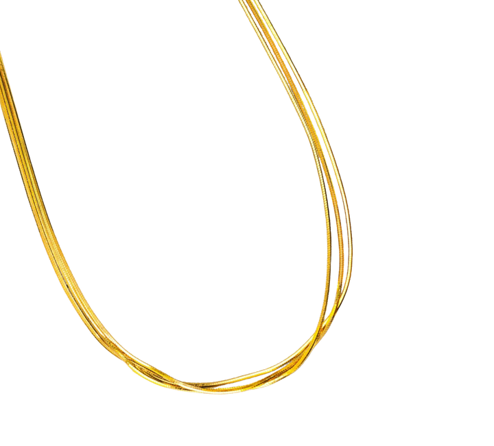 Trippy- 3 layered Necklace Stack- Waterproof- 18K Gold PVD