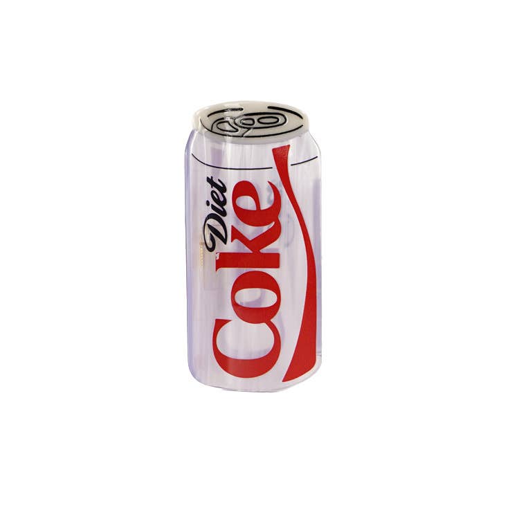Coke Can Hair Claw Clip: White