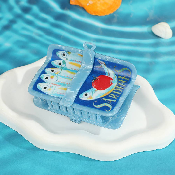 Sardine Can Claw Clip: Blue