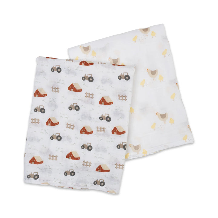 Lulujo- 2 Pack Cotton Muslin Swaddles