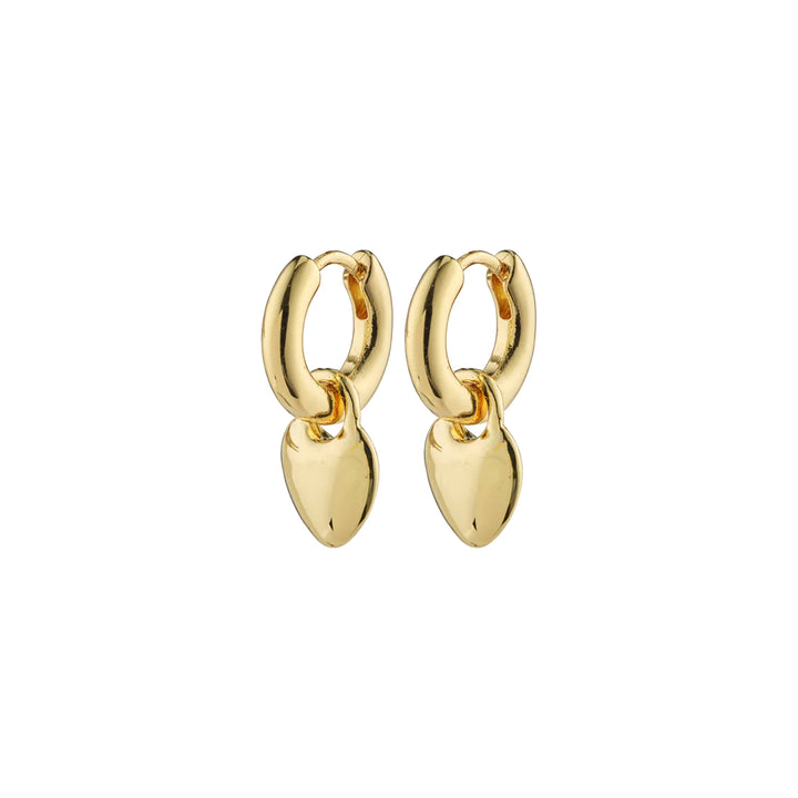 Sophia Heart Hoops - Gold