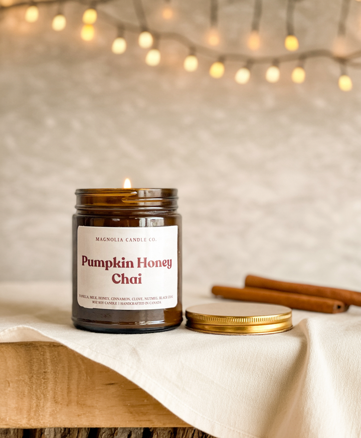 Pumpkin Honey Chai Candle 8oz