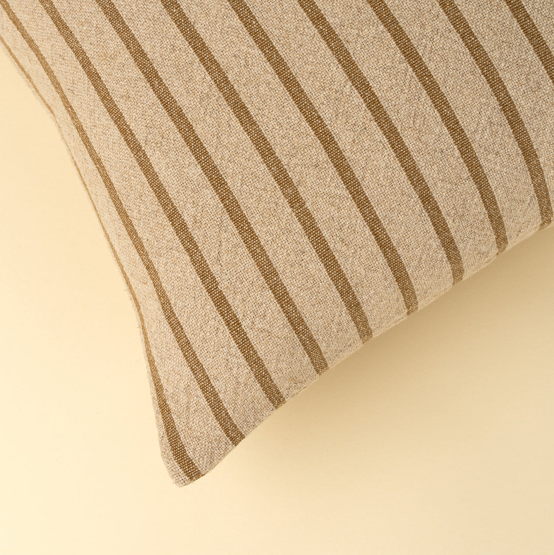 20x20 Silas Stripe Pillow- Ochre