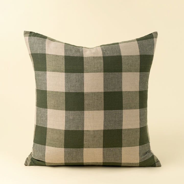 24x24 Hawthorne Gingham Pillow-Green