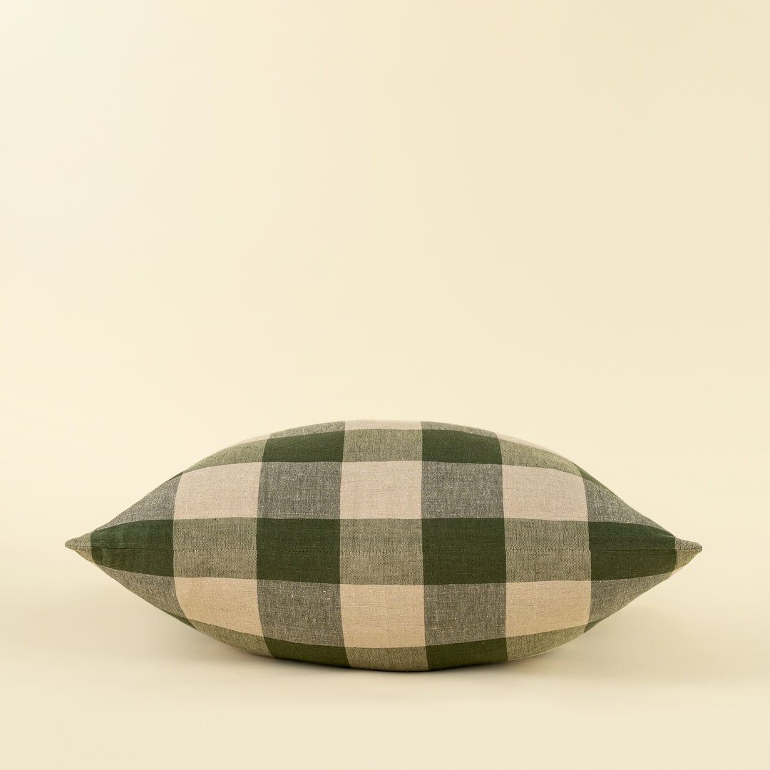24x24 Hawthorne Gingham Pillow-Green