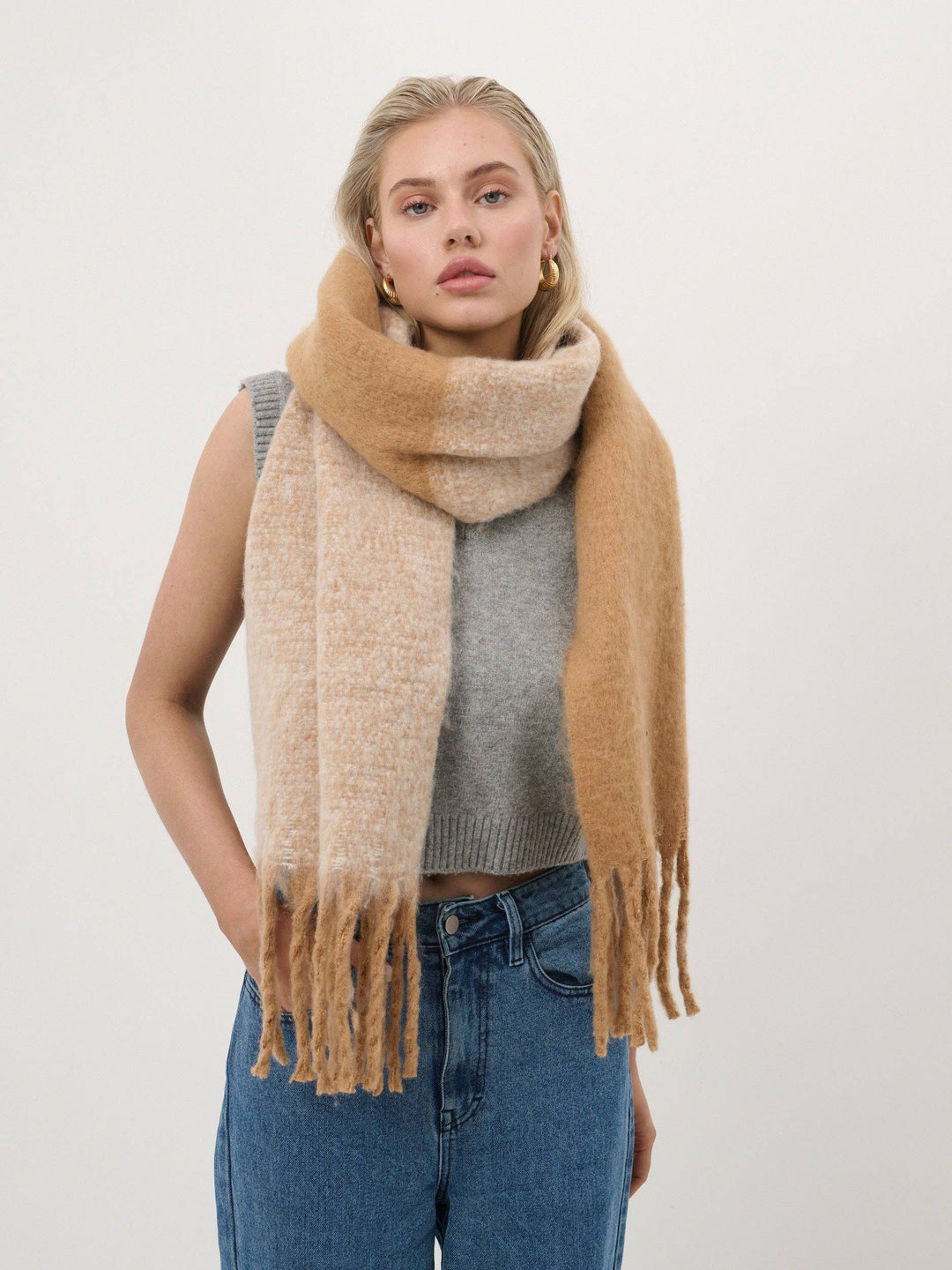Caramel Fluffy Scarf