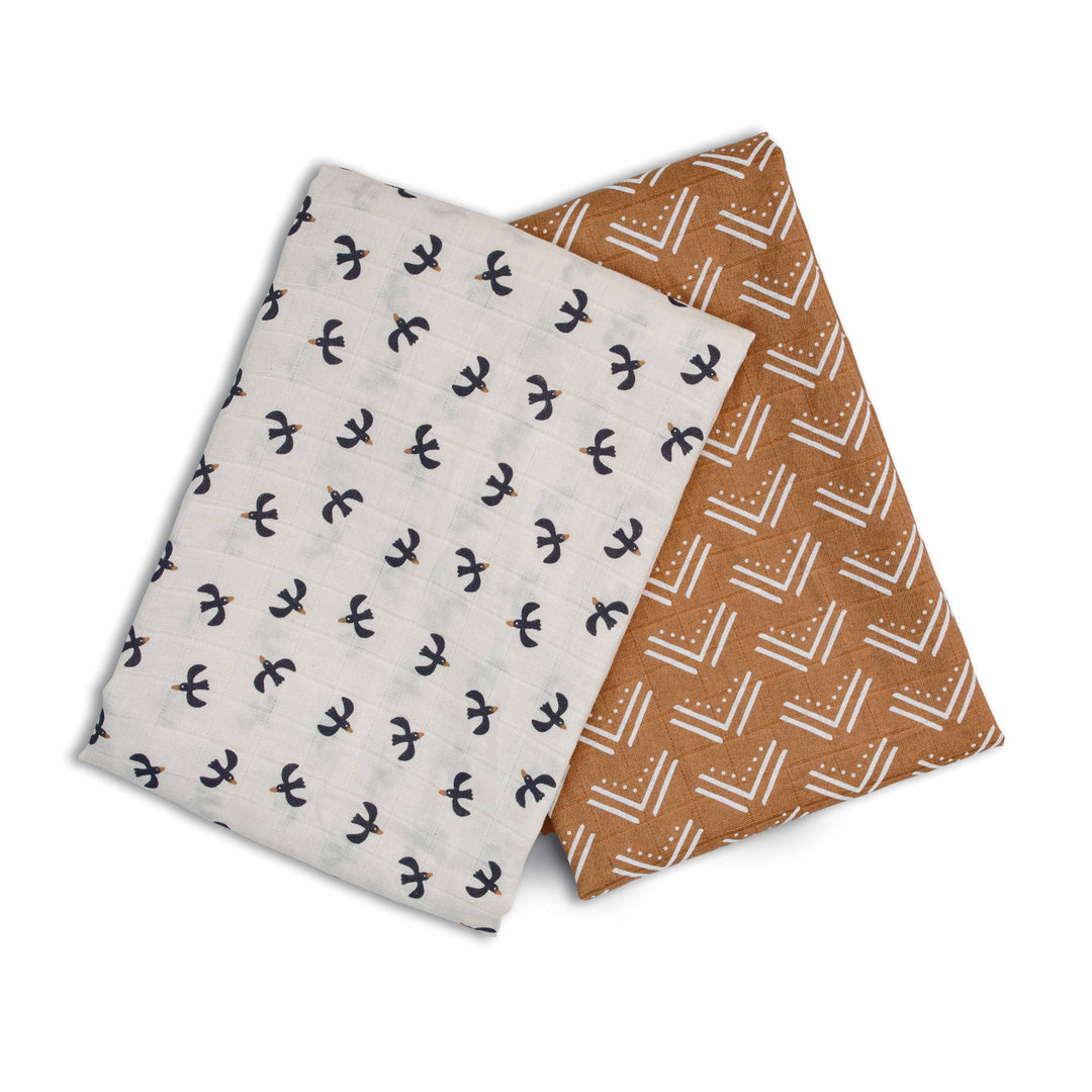 2-Pack Cotton Swaddle Blankets – Blackbirds & MudCloth