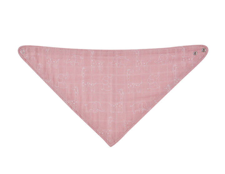 3 Pc Pack Muslin Bandana Bibs One Size- Pink