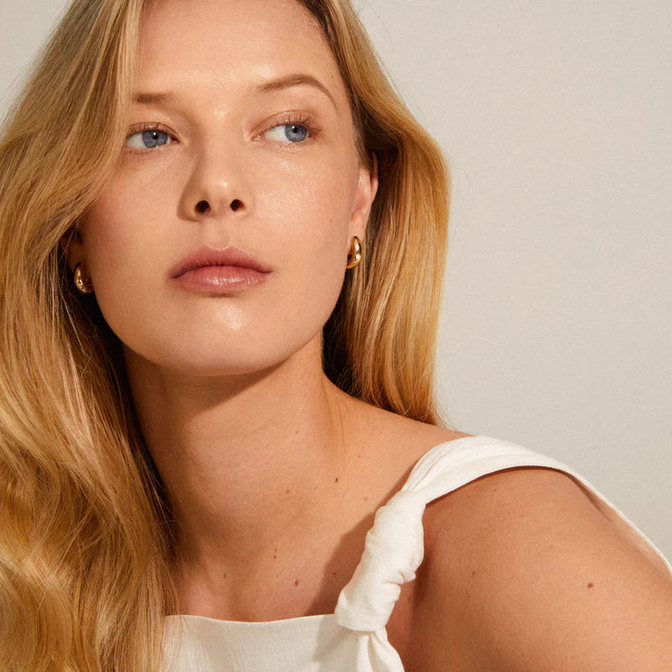 MINE Recycled Chunky Huggie Hoops- Gold