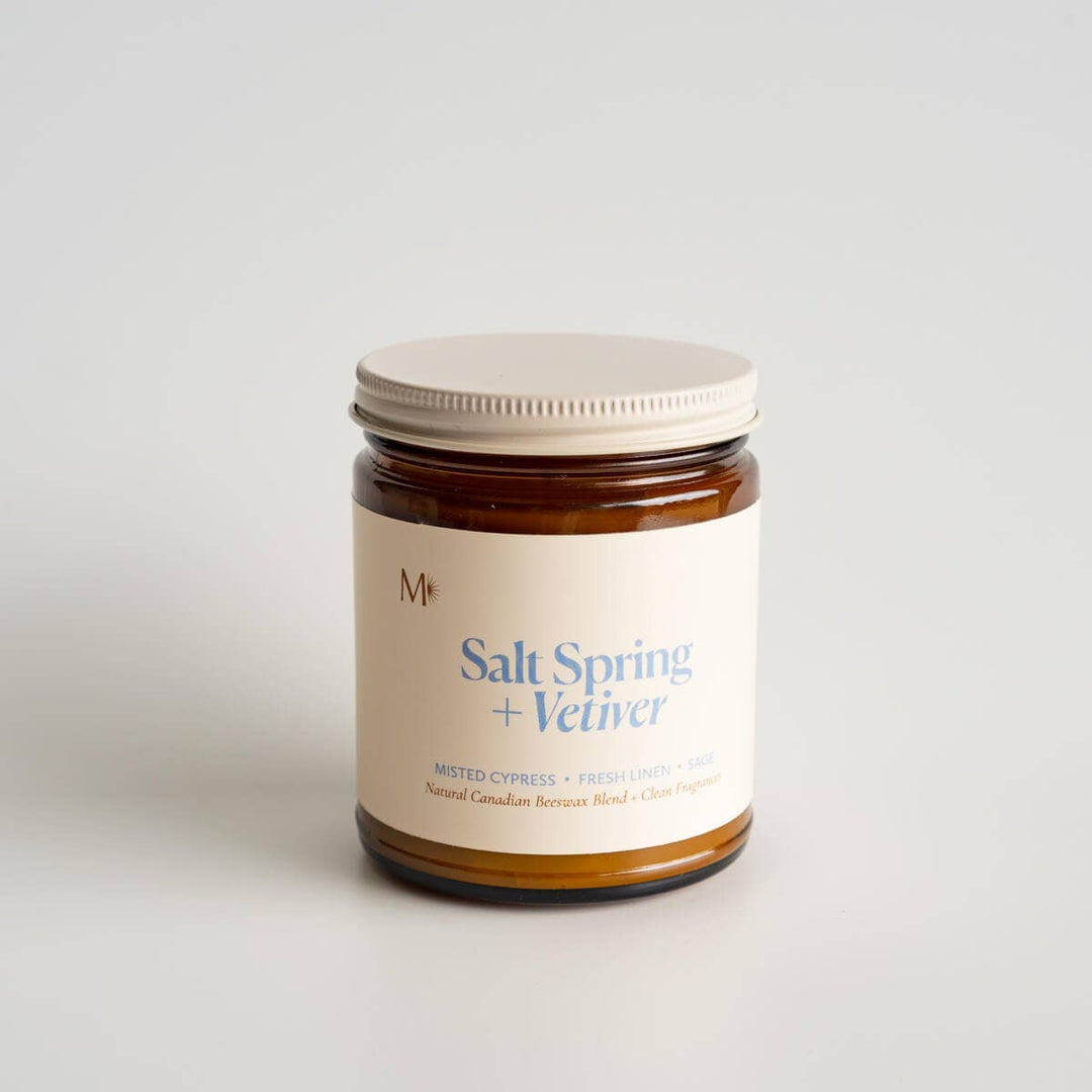 Salt Spring + Vetiver | Canadian Beeswax Candle