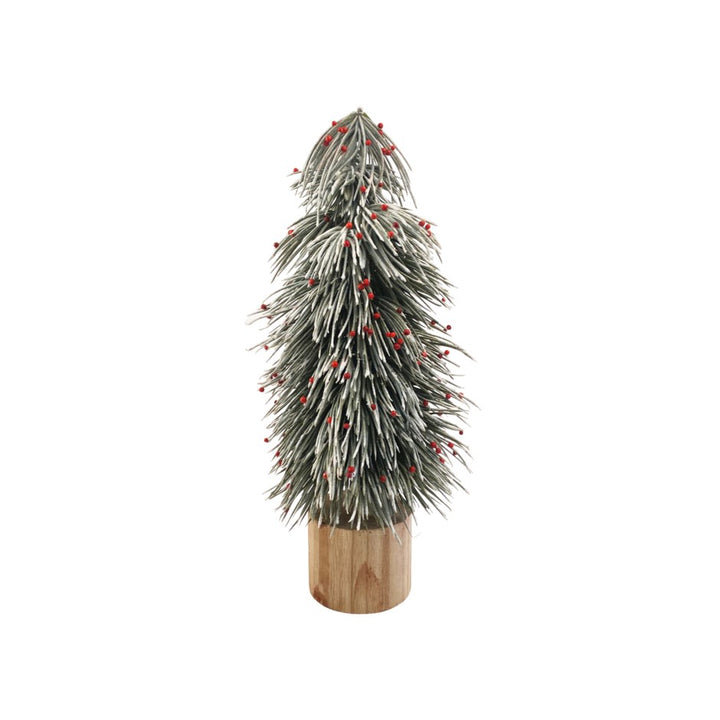 Red Berry Frosted Table Top Tree