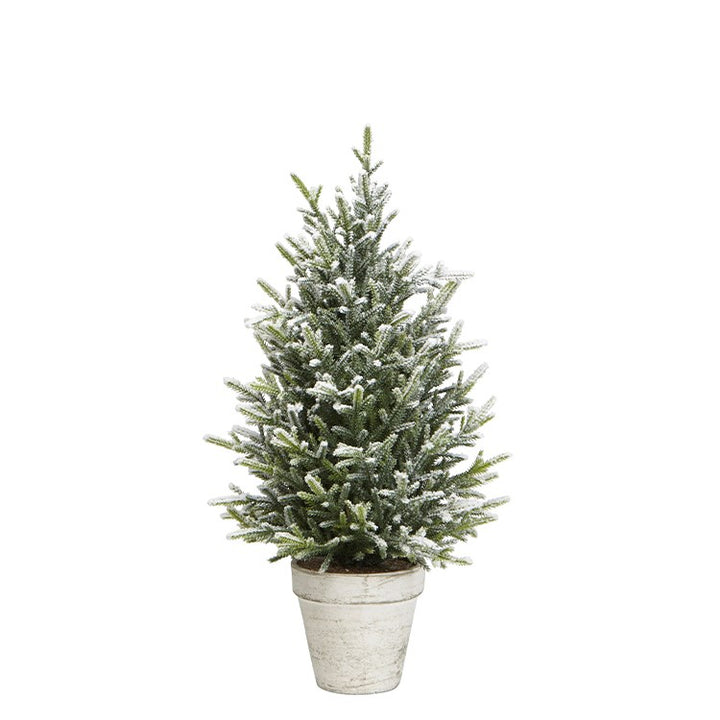 Snowy Fern Table Top Tree