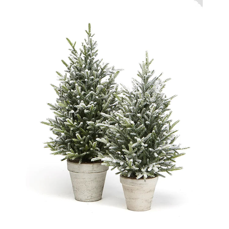Snowy Fern Table Top Tree