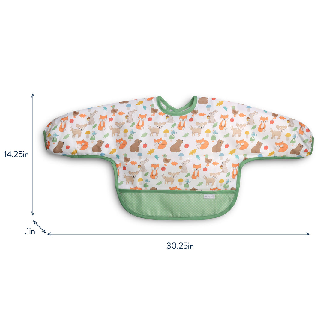 Itzy Everywhere Bib™ - Long Sleeve Water-resistant Bib: Woodland