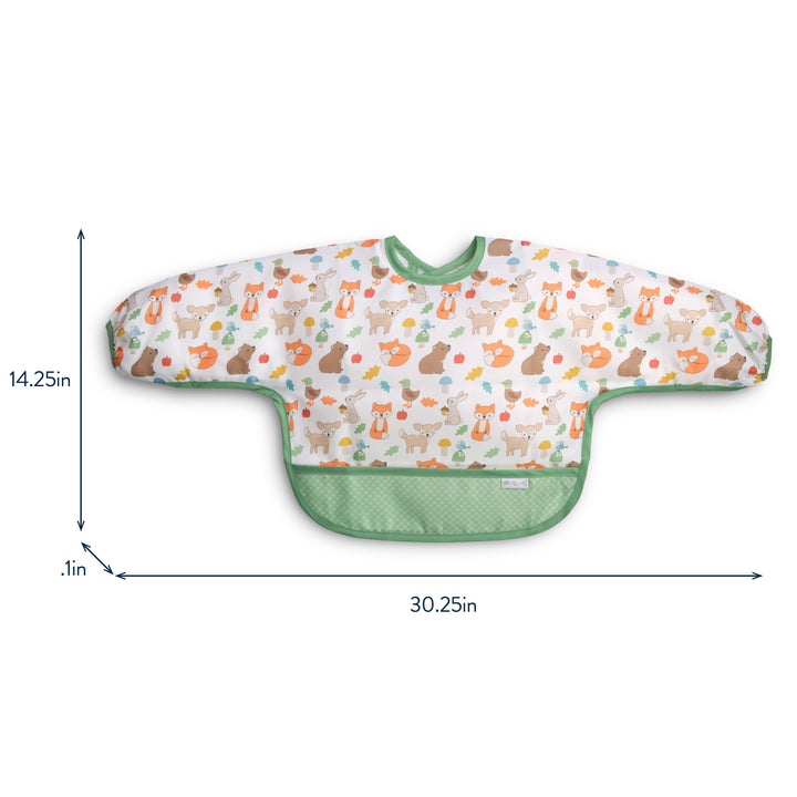 Itzy Everywhere Bib™ - Long Sleeve Water-resistant Bib: Woodland