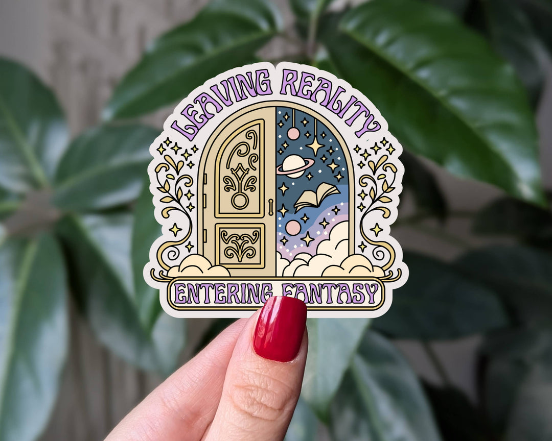 Leaving Reality Fantasy Door Vinyl Sticker