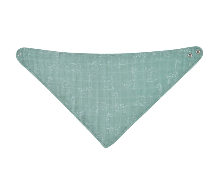 3 Pc Pack Muslin Bandana Bibs One Size- Green