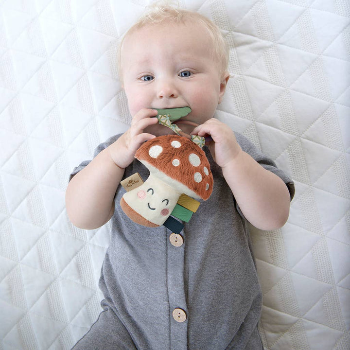 Itzy Pal™ Plush + Teether: Mushroom