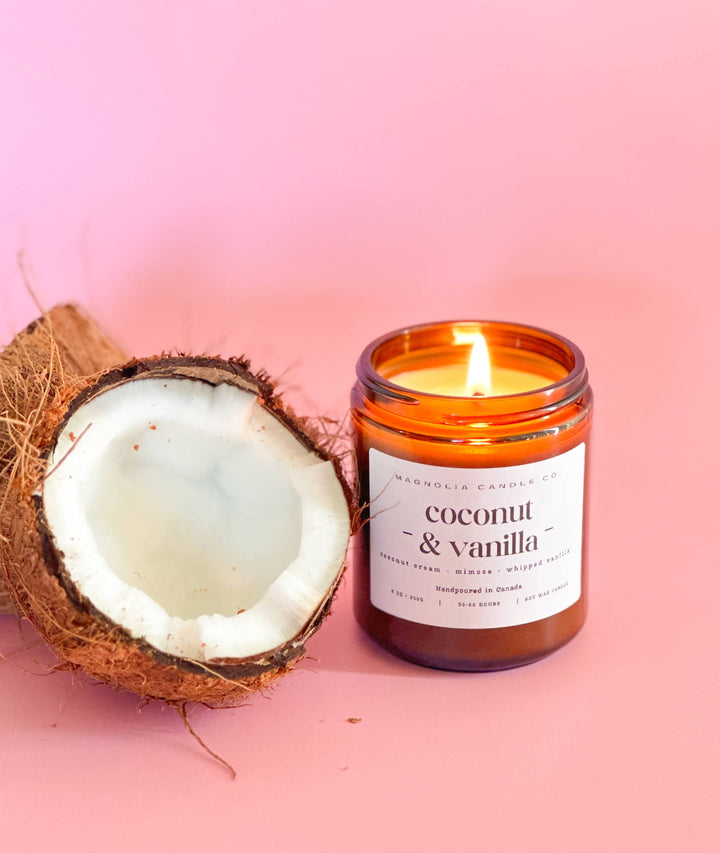 Coconut + Vanilla Candle-8oz