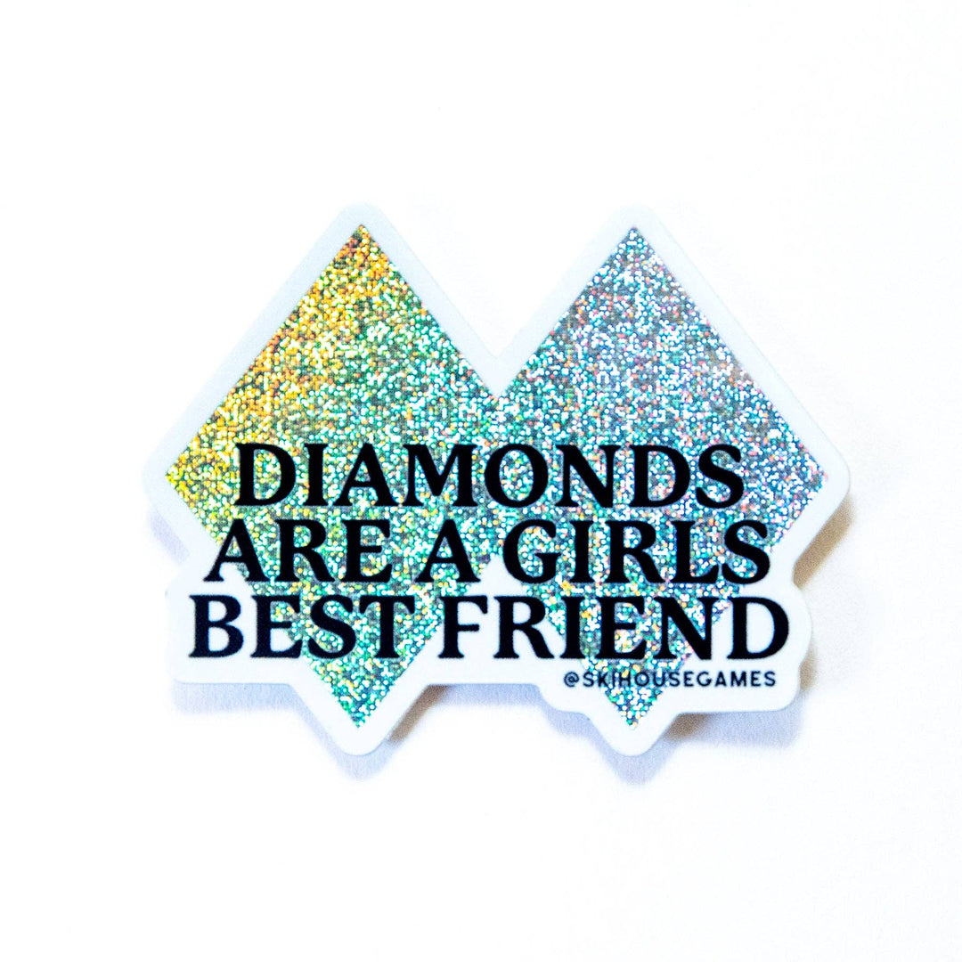 Diamonds Are A Girls Best Friend Ski Sticker