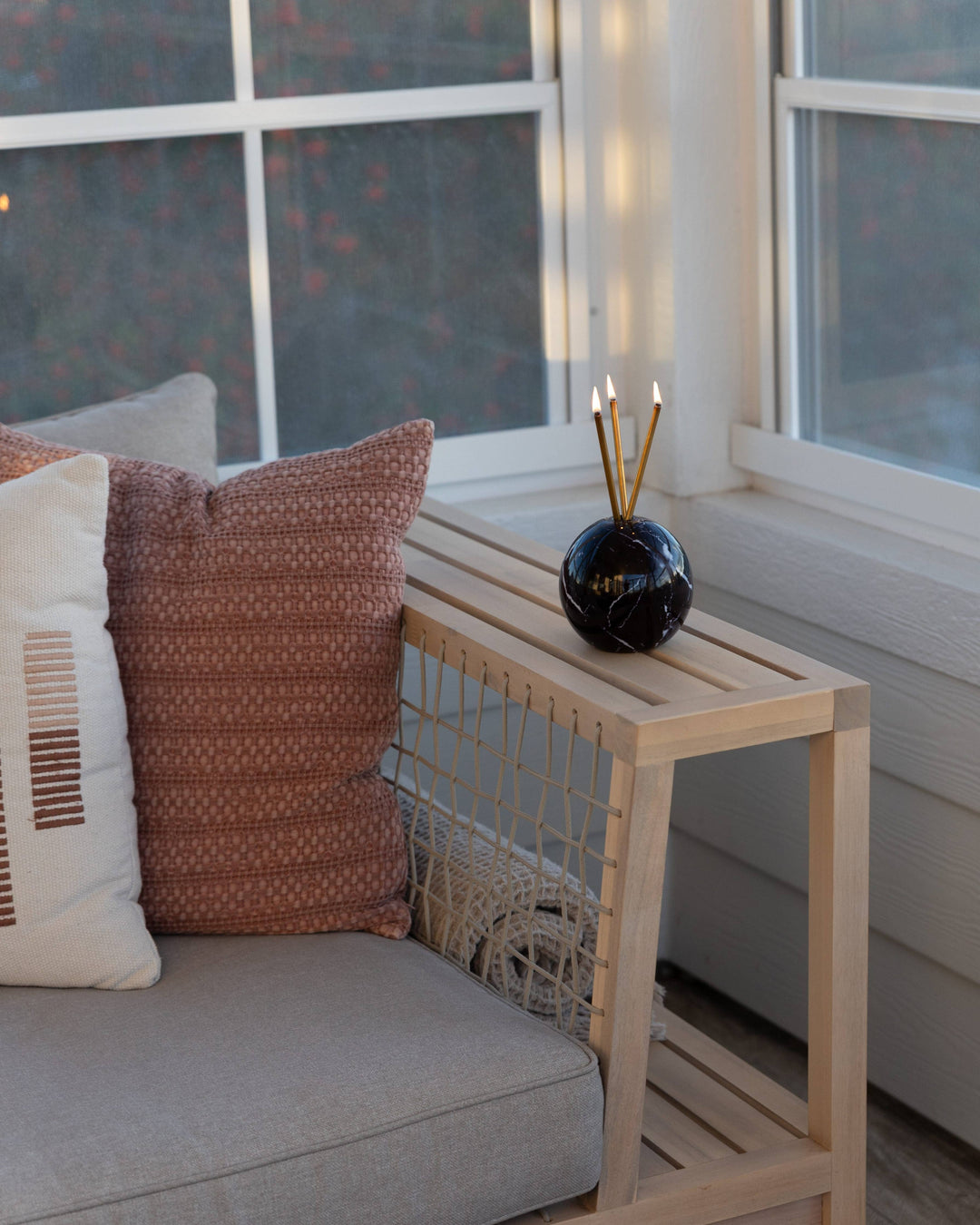 Neva Vase, Black Marble