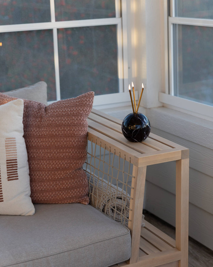 Neva Vase, Black Marble