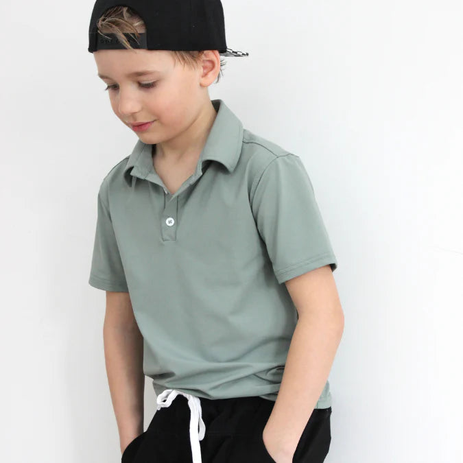 Boys Athletic Polo- Fern