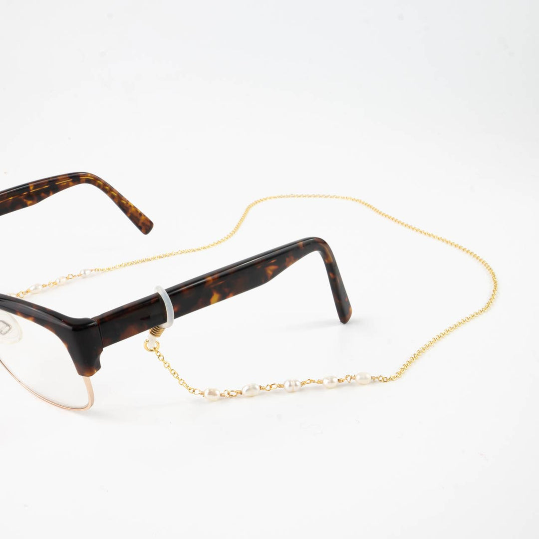 Ana Dainty Sunglass Chain: Silver Plated
