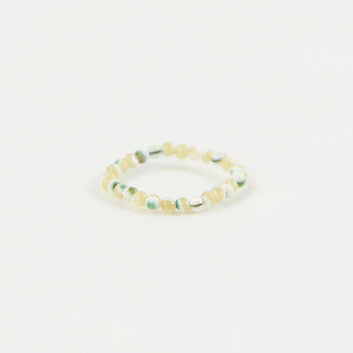 Kualoa Beaded Stretch Ring: Peach