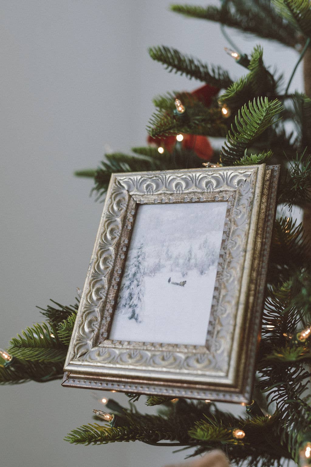 Winter Landscape Framed Antique Art: 5x7