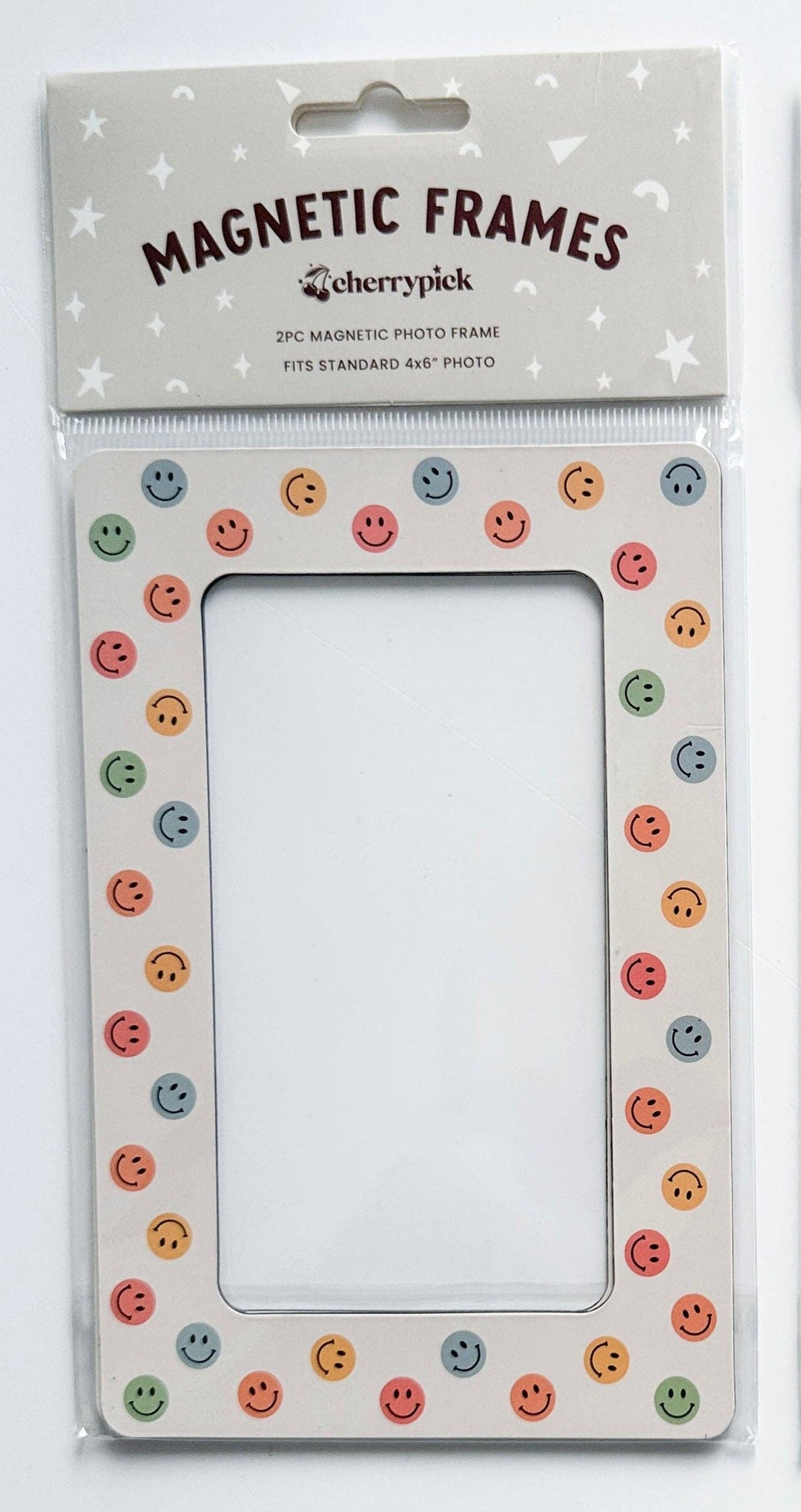 Magnetic Photo Frames (2-Pack): Rainbow Smileys