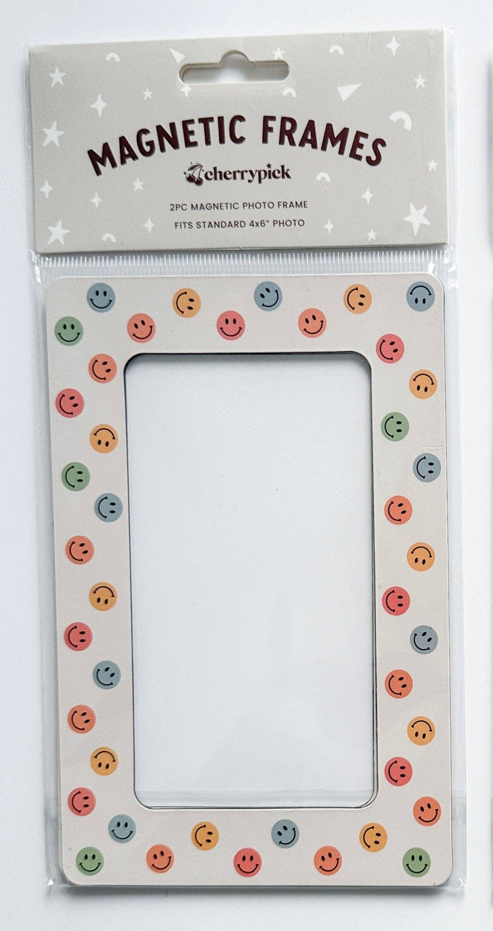 Magnetic Photo Frames (2-Pack): Rainbow Smileys