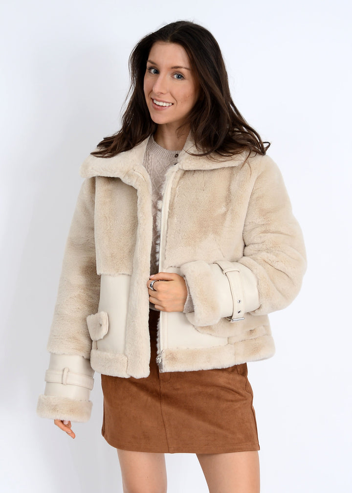 Luxe Creme Faux Fur Jacket