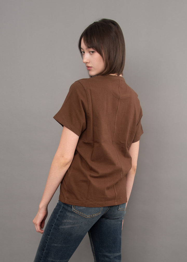 Regina Short Sleeve Tee- Mahogany