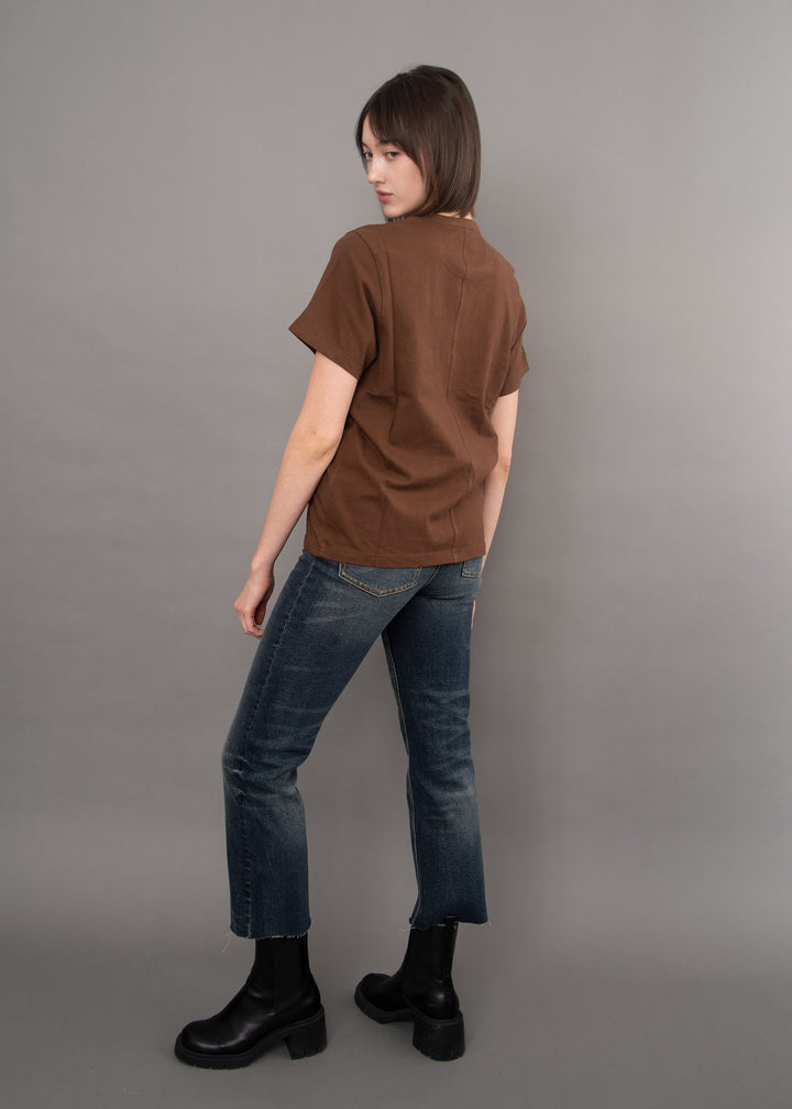 Regina Short Sleeve Tee- Mahogany