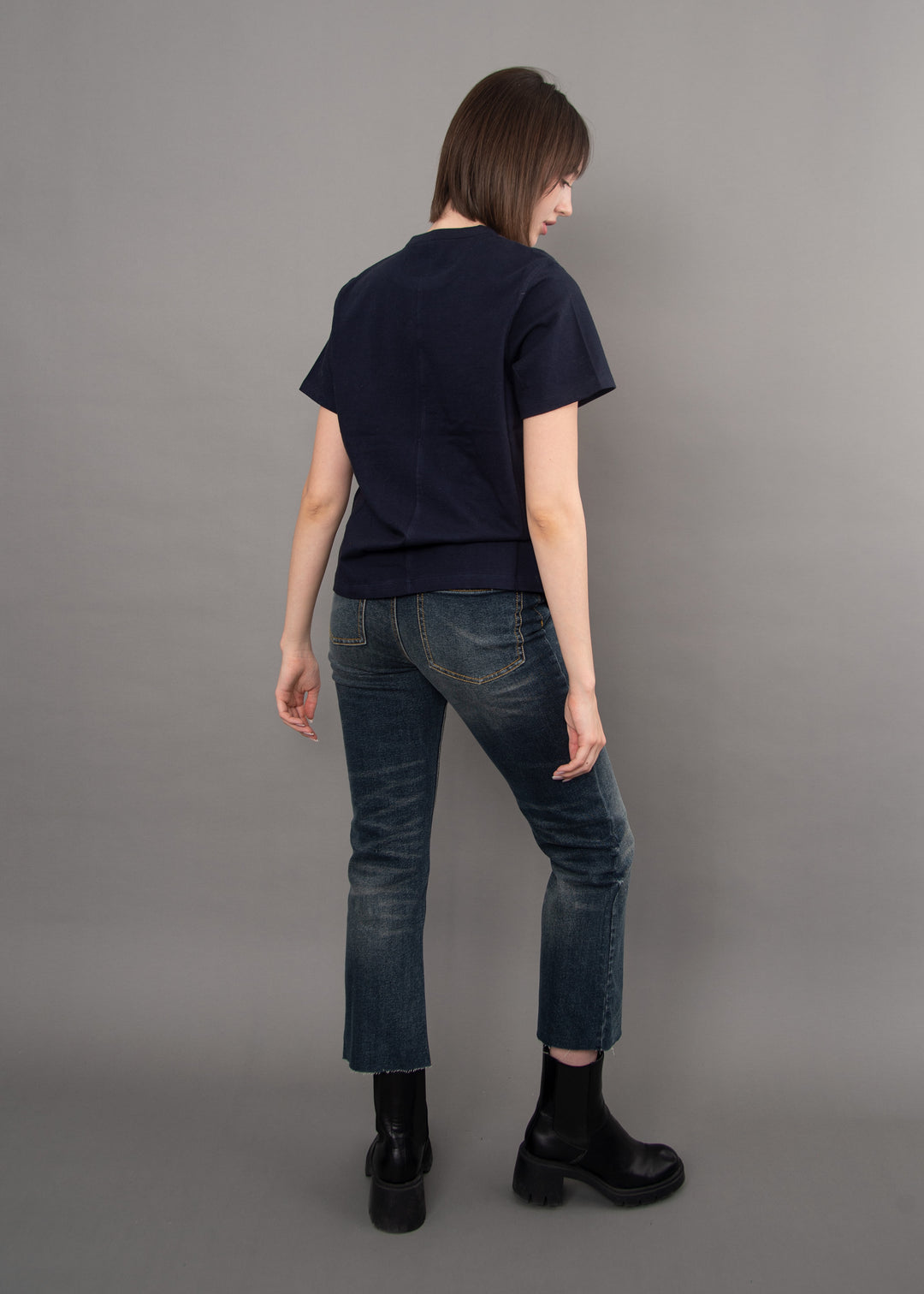 Regina Short Sleeve Tee- Navy