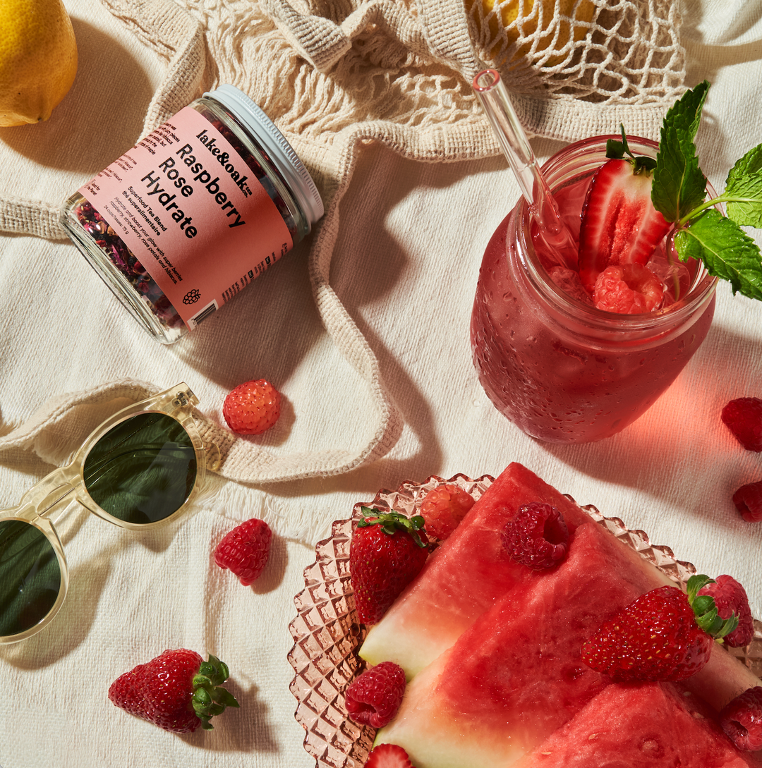 Raspberry Rose Hydrate - Superfood Tea Blend Jar