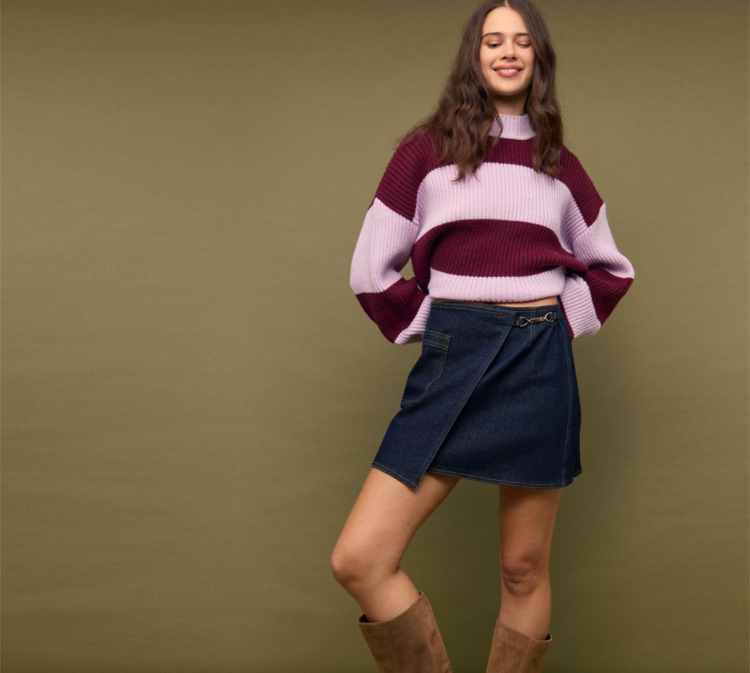 Freja Stripe Chunky Knit Sweater