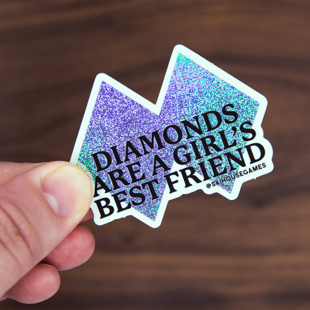 Diamonds Are A Girls Best Friend Ski Sticker