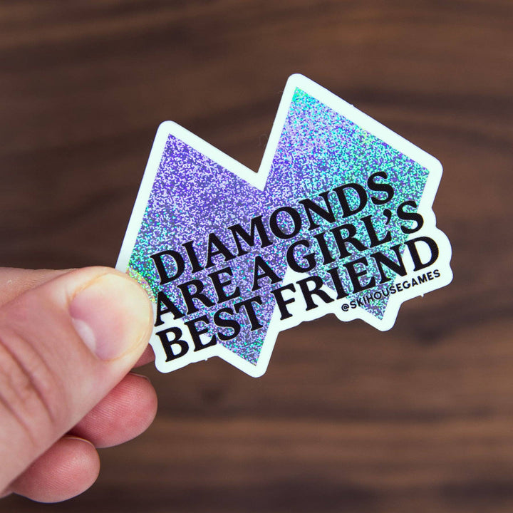 Diamonds Are A Girls Best Friend Ski Sticker