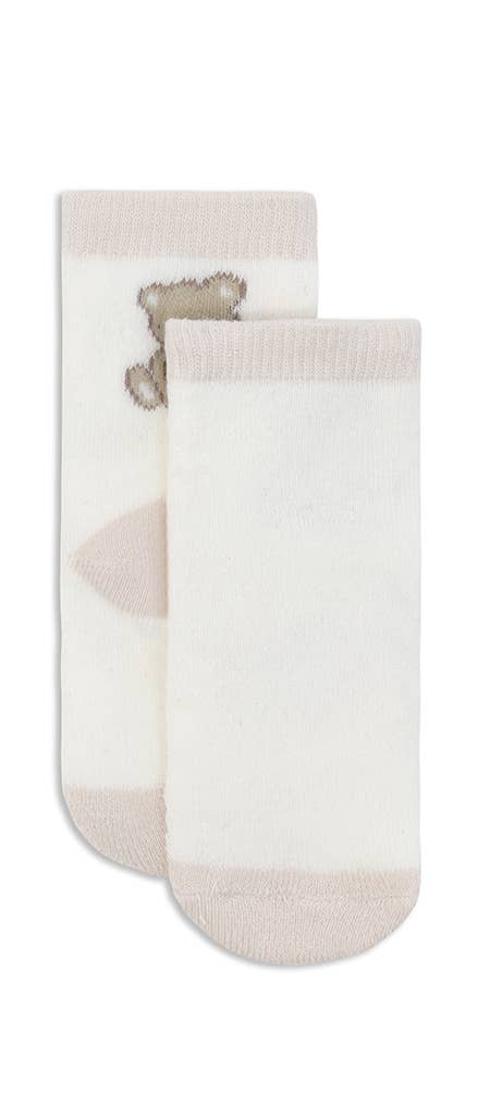 6PC Pack Woven Knit Socks in Gift Box: Beige
