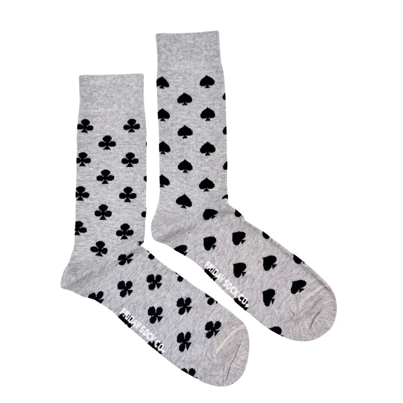 Men's Clubs & Spades Mismatched Socks