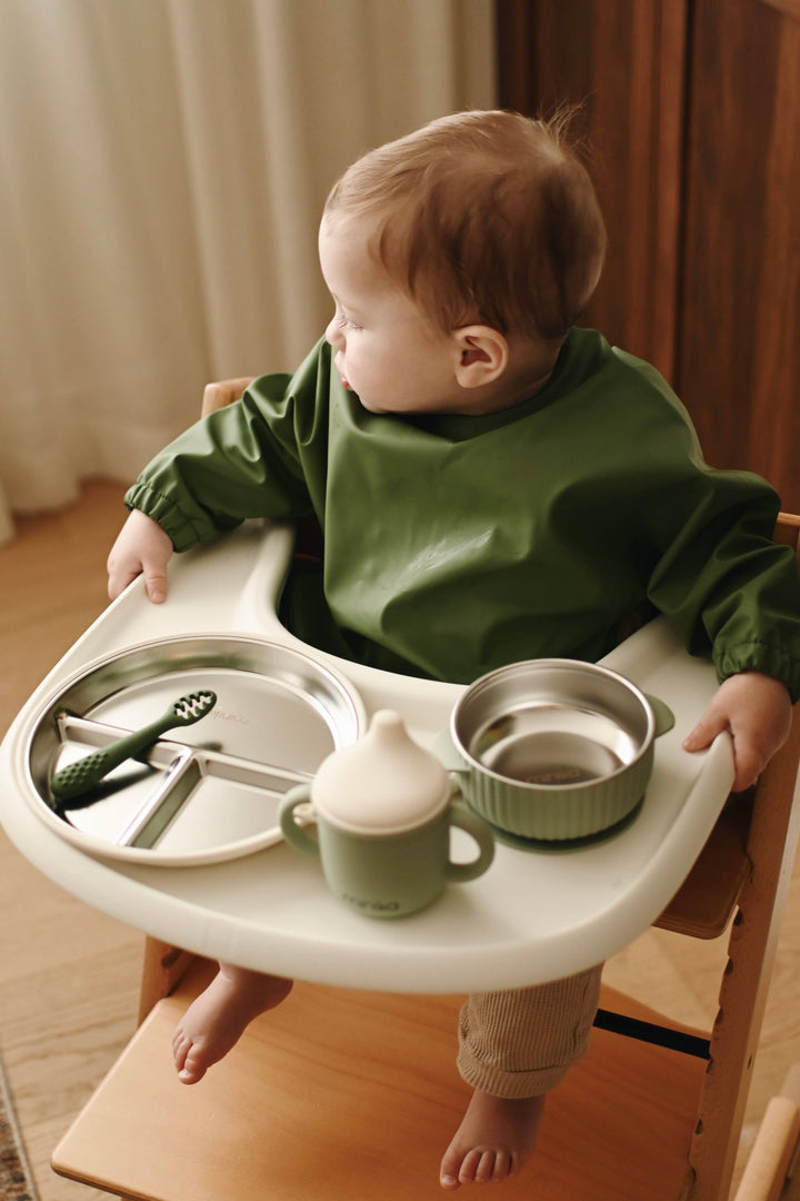 Stainless & silicone suction plate - Sage