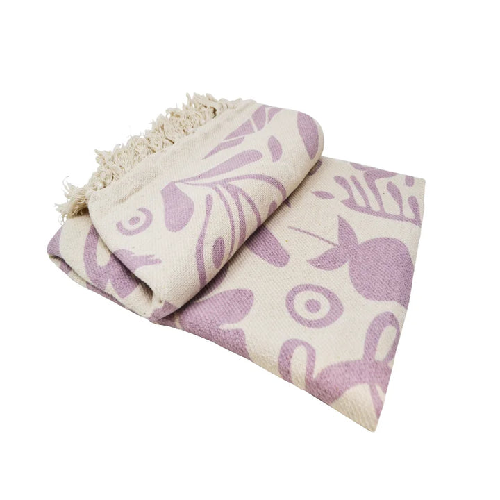 Blooming Throw Blanket - Lilac