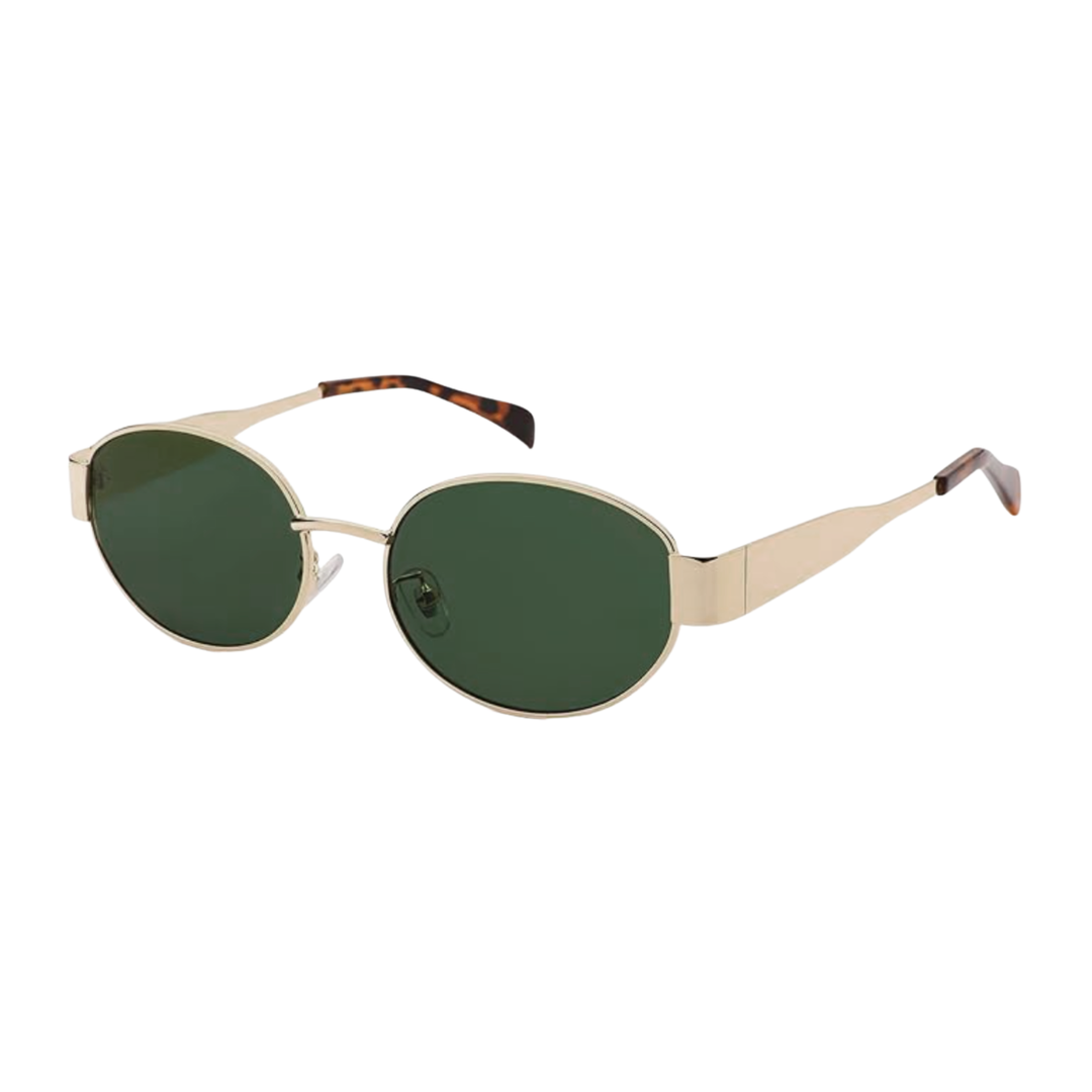 KENDALL II Sunglasses: GOLD/GREEN