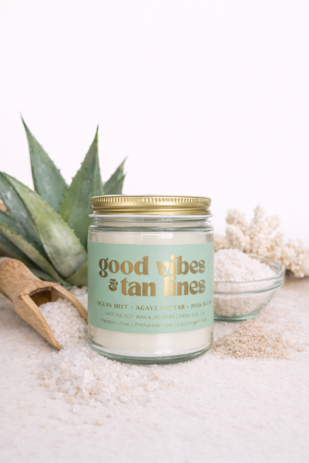 GOOD VIBES & TAN LINES | NON TOXIC SOY WAX CANDLE