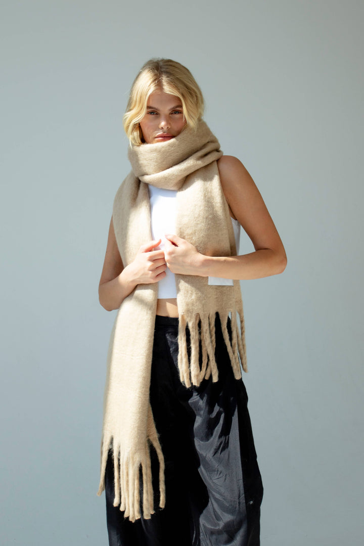 The Reykjavik Scarf - 100% Recycled - Pinecone Beige