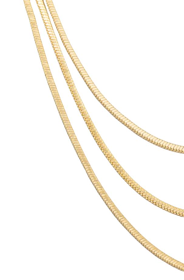 Trippy- 3 layered Necklace Stack- Waterproof- 18K Gold PVD