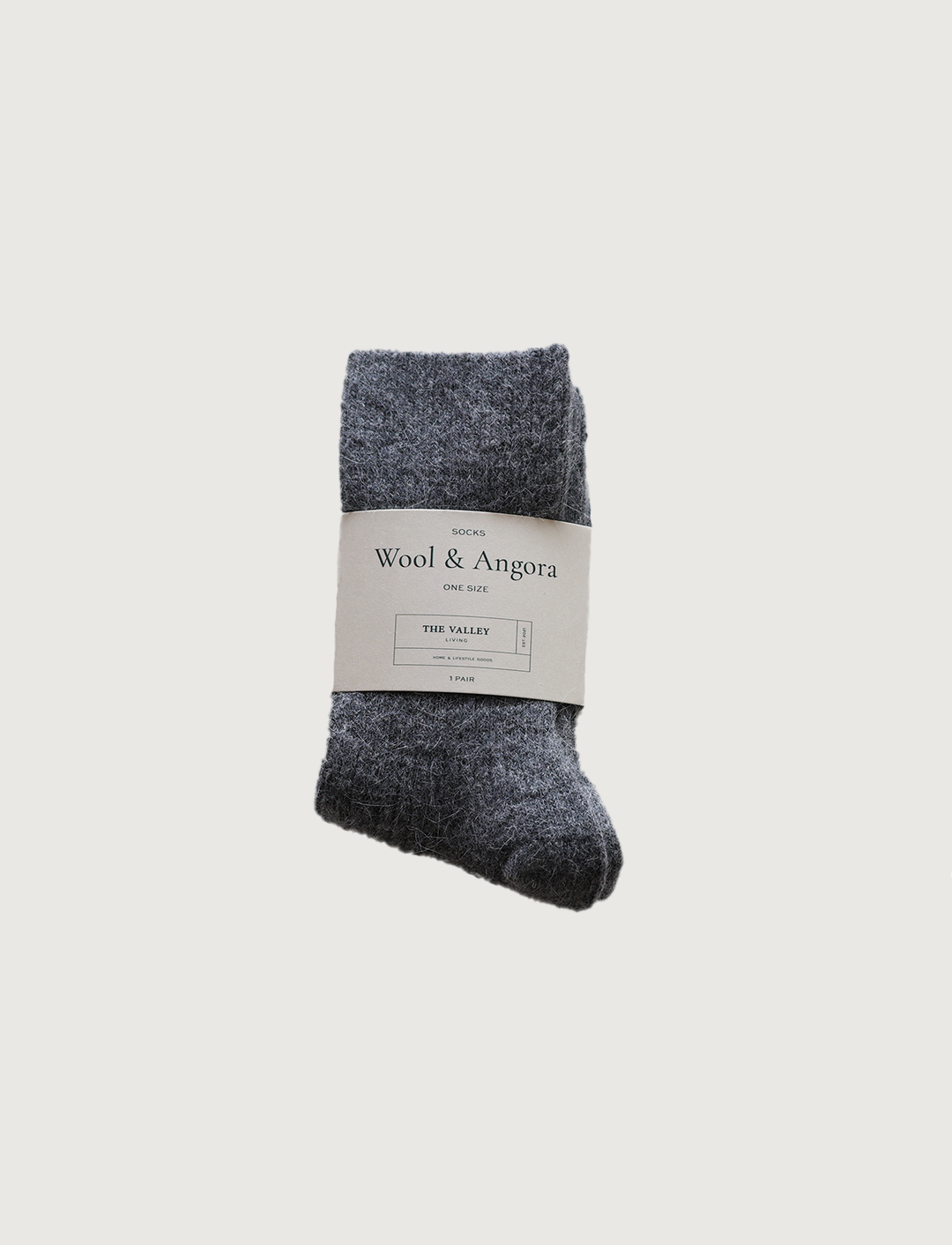 Women's Wool & Angora Crew Socks – Charcoal Grey