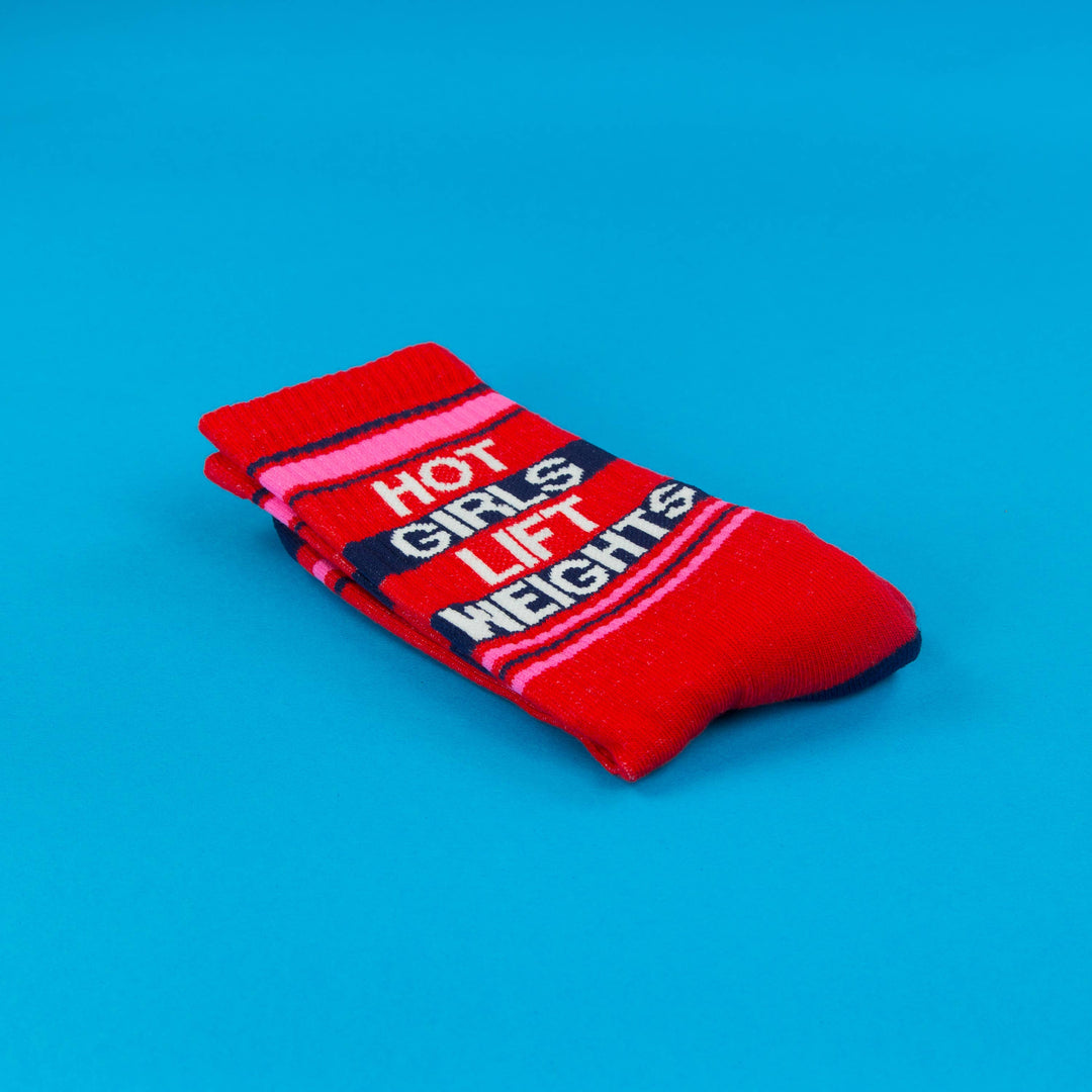Hot Girls Lift Weights Gym Crew Socks